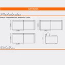 Ver imagem 3 de Sofá 3 Lugares Texas Living 2m D33 Base em Madeira Linho:tramado Bege