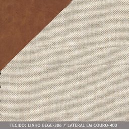 Sofá 3 Lugares Texas Living 2m D33 Base em Madeira Linho:tramado Bege - 4