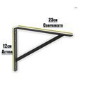 Ver imagem 2 de KIT 6 PEÇAS SUPORTE MÃO FRANCESA P/ PRATELEIRA DE 25CM-PRETA