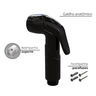 Kit para Reparo de Ducha Higiênica Cor Preto Durín - 2