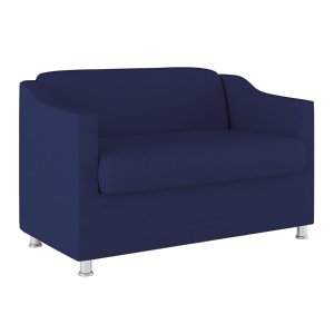 Sofá Namoradeira 2 Lugares Tilla Sala de Espera – Balaqui Decor Cor:Azul Marinho