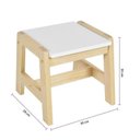 Ver imagem 7 de Conjunto Infantil Mesa com 2 Banquetas Castelo Casatema MadeiraOriginals Branco/Marrom