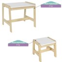 Ver imagem 5 de Conjunto Infantil Mesa com 2 Banquetas Castelo Casatema MadeiraOriginals Branco/Marrom