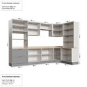 Ver imagem 4 de Cozinha Modulada 9 Peças 1 Tampo Aéreos Balcões e 1 Torre Quente Arizona CabeCasa MadeiraOriginals