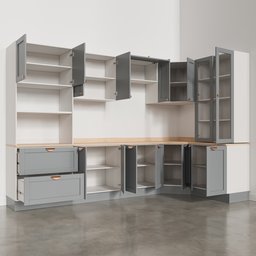 Cozinha Modulada 9 Peças com Tampo 4 Aéreos 4 Balcões e 1 Torre Quente Arizona CabeCasa MadeiraMadeira - 10