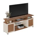 Ver imagem 7 de Rack para Tv até 75 Polegadas Ipanema 2 Pt Cinamomo e Off White - Artely