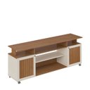 Ver imagem 4 de Rack para Tv até 75 Polegadas Ipanema 2 Pt Cinamomo e Off White - Artely
