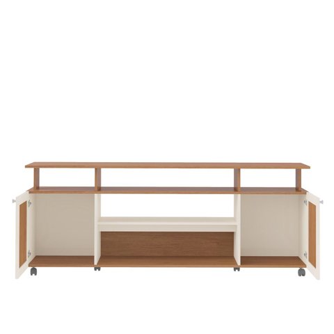 Rack para Tv até 75 Polegadas Ipanema 2 Pt Cinamomo e Off White - Artely