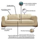 Ver imagem 4 de Sofá 3 Lugares 230cm Linho Djon Dourado