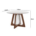Ver imagem 3 de Mesa para Sala de Jantar 4 Lugares Redonda Tampo Vidro/MDF Cìtara Yescasa