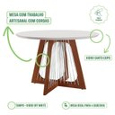 Ver imagem 5 de Mesa para Sala de Jantar 4 Lugares Redonda Tampo Vidro/MDF Cìtara Yescasa