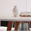 Ver imagem 4 de Mesa para Sala de Jantar 4 Lugares Redonda Tampo Vidro/MDF Cìtara Yescasa