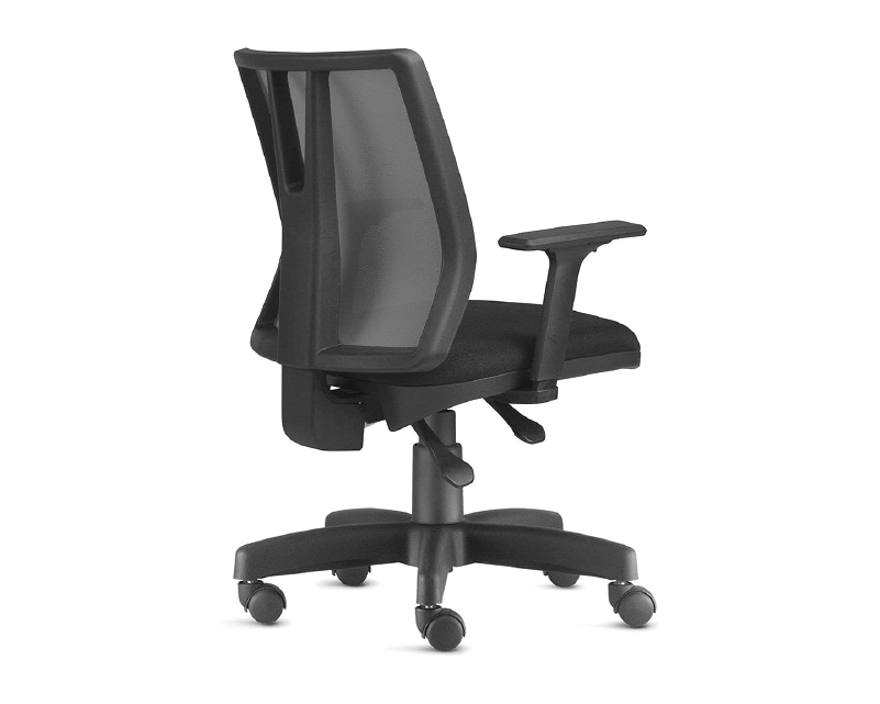 Cadeira de Escritório Addit Tela Preta Conforto com Braços Mecanismo de Alta Performance - Bering - 2