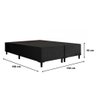 Base Cama Box Bipartido Queen Size Corino Preto 35x158x198 - 3