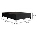 Ver imagem 3 de Base Cama Box Bipartido Queen Size Corino Preto 35x158x198