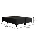 Ver imagem 3 de Base Cama Box Bipartido Queen Size Corino Preto 35x158x198