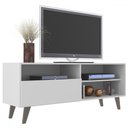 Ver imagem 1 de Rack para Tv até 55 Polegadas Sakai 1 Porta 1 Prateleira Branco/off White - Panorama Móveis
