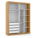Ver imagem 2 de Berço Americano Capitonê New Boucle e Guarda Roupa Tutto New 2 Portas Freijó - Matic
