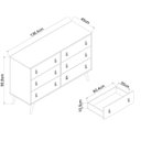 Ver imagem 3 de Cômoda 6 Gavetas Bege/Alecrim
