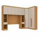 Ver imagem 1 de Guarda-Roupa Modulado Casal 2 Mesas de Cabeceira 9 Portas 3 Gavetas 100% MDF Cairo