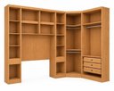 Ver imagem 2 de Guarda-Roupa Modulado Casal 2 Mesas de Cabeceira 9 Portas 3 Gavetas 100% MDF Cairo