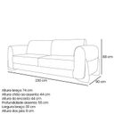 Ver imagem 3 de Sofá 3 Lugares 230cm Linho Djon Cinza