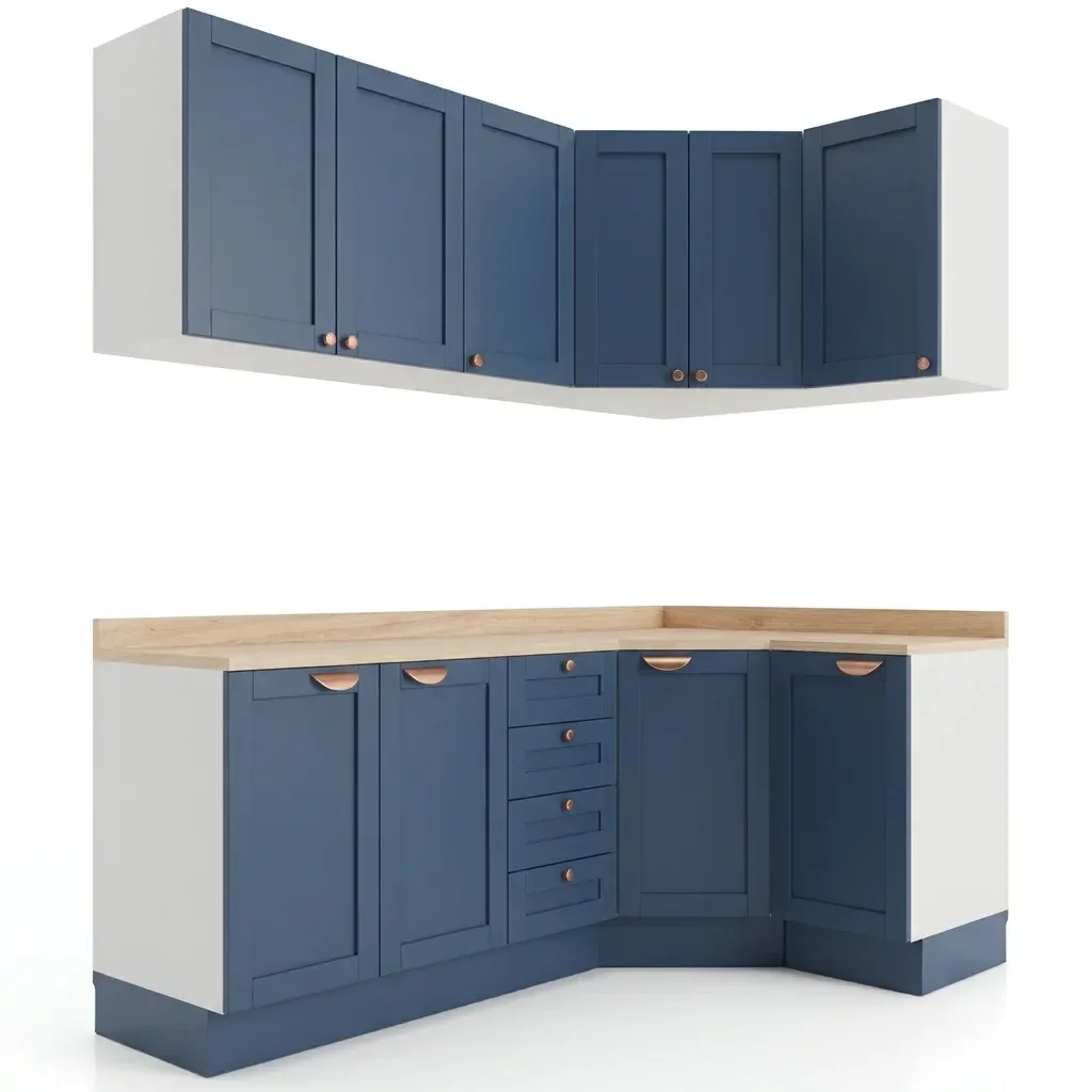 Ver imagem 3 de Cozinha Modulada 6 Peças com Tampo 3 Aéreos 6 Portas e 3 Balcões Arizona CabeCasa MadeiraOriginals