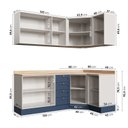 Ver imagem 5 de Cozinha Planejada 6 Peças com Tampo 3 Aéreos 6 Portas e 3 Balcões Arizona CabeCasa MadeiraOriginals Azul