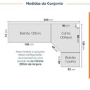 Ver imagem 4 de Cozinha Planejada 6 Peças com Tampo 3 Aéreos 6 Portas e 3 Balcões Arizona CabeCasa MadeiraOriginals Azul