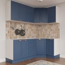 Ver imagem 2 de Cozinha Modulada 6 Peças com Tampo 3 Aéreos 6 Portas e 3 Balcões Arizona CabeCasa MadeiraOriginals