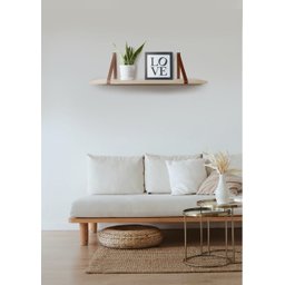 Kit Prateleira Mila 1,00mt - Natural/marrom - 1