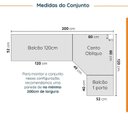 Ver imagem 3 de Cozinha Planejada 6 Peças com Tampo 3 Aéreos 6 Portas e 3 Balcões Arizona CabeCasa MadeiraOriginals Verde