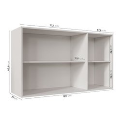 Cozinha Modulada 6 Peças com Tampo 3 Aéreos 6 Portas e 3 Balcões Arizona CabeCasa MadeiraMadeira - 13