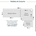Ver imagem 3 de Cozinha Modulada 6 Peças com Tampo 3 Aéreos 6 Portas e 3 Balcões Arizona CabeCasa MadeiraOriginals