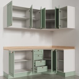 Cozinha Modulada 6 Peças com Tampo 3 Aéreos 6 Portas e 3 Balcões Arizona CabeCasa MadeiraMadeira - 10