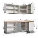 Ver imagem 4 de Cozinha Modulada 6 Peças com Tampo 3 Aéreos 6 Portas e 3 Balcões Arizona CabeCasa MadeiraOriginals