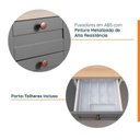 Ver imagem 5 de Cozinha Modulada 6 Peças com Tampo 3 Aéreos 6 Portas e 3 Balcões Arizona CabeCasa MadeiraOriginals Cinza