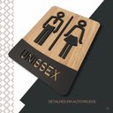 Ver imagem 4 de Placa de Banheiro Placas para Banheiro Feminino Masculino:preto - Unissex 15x20