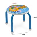 Ver imagem 5 de Banquinho Infantil Metal Resistente Estudos Lanche Azul Kangur 26cm