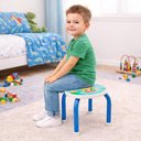 Ver imagem 4 de Banquinho Infantil Metal Resistente Estudos Lanche Azul Kangur 26cm