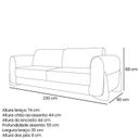 Ver imagem 3 de Sofá 3 Lugares 230cm Linho Djon Cinza Grigio