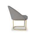 Ver imagem 3 de Banqueta Poltrona Lua Penteadeira e Salão com Base Metálica:cinza