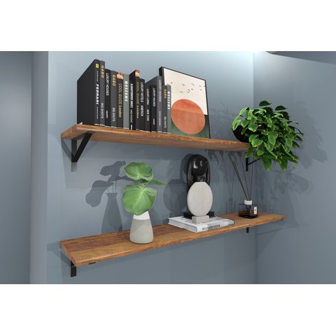 Prateleira Madeira Maciça  Decorativa em Pinus 20x120cm