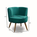 Ver imagem 6 de Kit 2 Poltronas para Sala Decorativa Bela Suede Tiffany Rover & Beato
