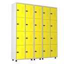 Ver imagem 1 de Armário Roupeiro Aço 20 Portas Academia Guarda Volume Trinco Amarelo