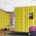 Ver imagem 4 de Armário Roupeiro Aço 20 Portas Academia Guarda Volume Trinco Amarelo