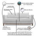 Ver imagem 4 de Sofá 2 Lugares 170cm Linho Brest Branco Grigio