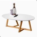 Ver imagem 3 de Mesa Oval de Centro para Sala Miami Branco