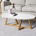 Ver imagem 1 de Mesa Oval de Centro para Sala Miami Branco