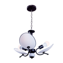 Ver imagem 1 de Luminária Teto Lustre Sala de Jantar Vidro Ricko 3 Lâmpadas E27 Bivolt:preto/bivolt